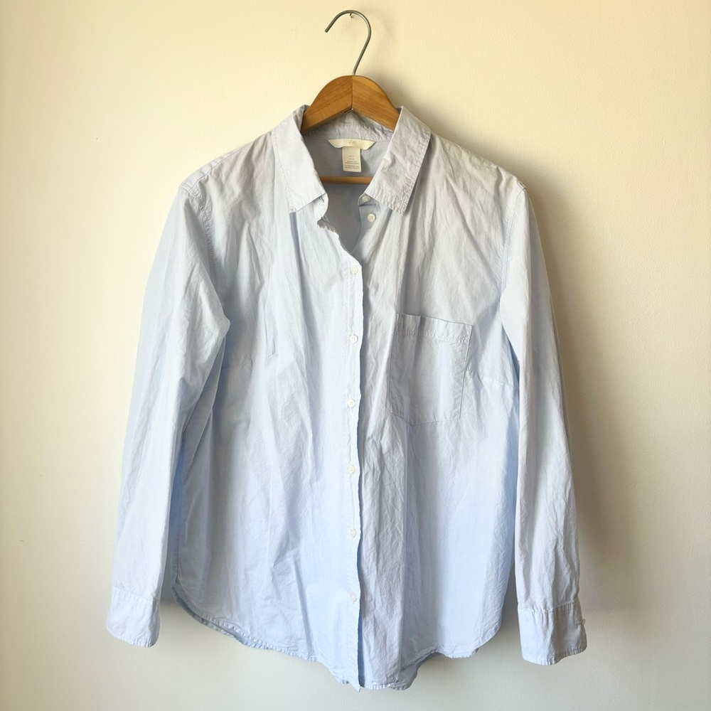 Blue Cotton Chambray Shirt // H&M